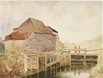 Old Mill and Lock Gates (St.Catherine's) - William Henry Hunt
