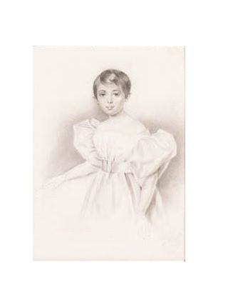 Portrait of a girl, 1835 - Alexander Clarot