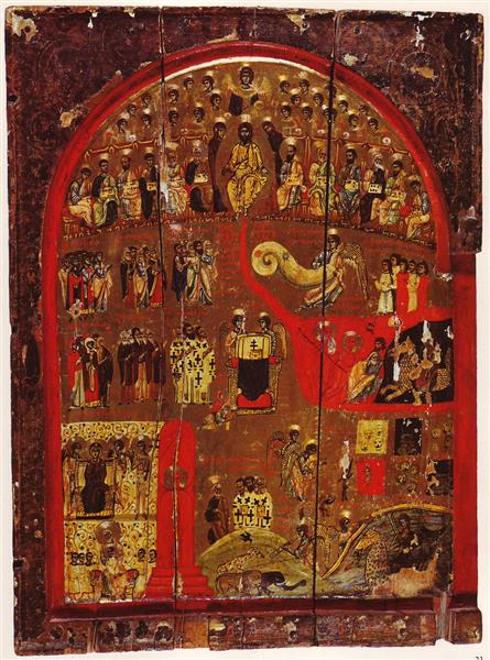 The Last Judgement: Icon from a tetraptych, c.1125 - c.1175 - Orthodox Icons