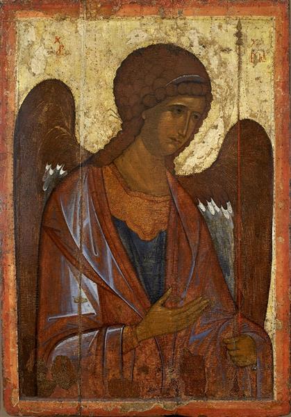 Vysotsky chin. Archangel Michael, 1387 - 1395 - Orthodox Icons