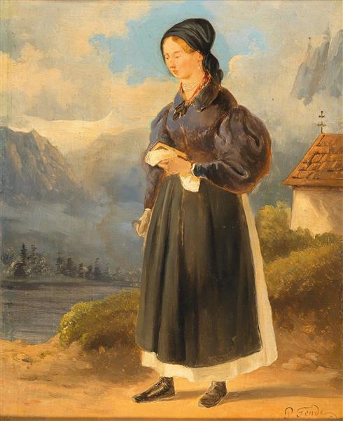 Countrywoman from the Salzkammergut, c.1821 - Петер Фенди
