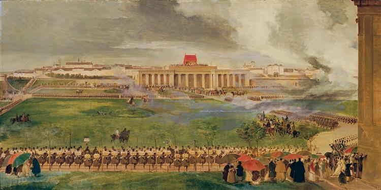 The field fair on the outer Burgplatz on April 13, 1826, 1826 - 彼得·芬迪