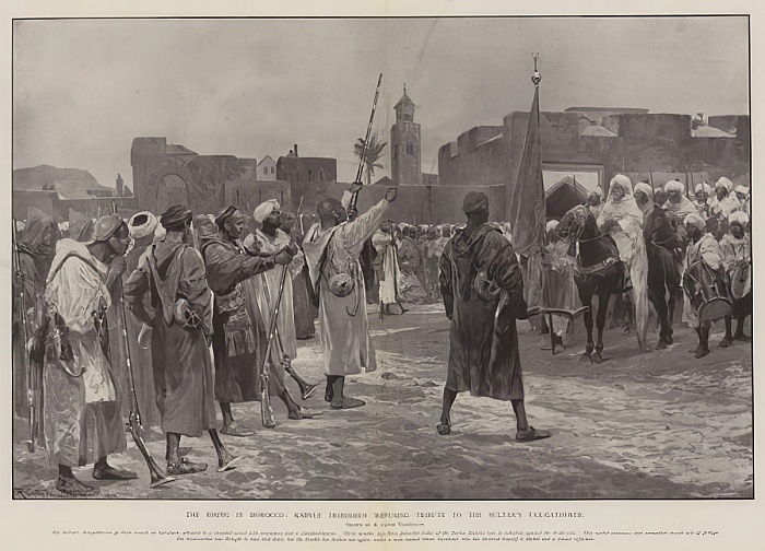 The Rising in Morocco, Kabyle Tribesmen refusing Tribute to the Sultan's Tax-Gatherer, 1902 - Richard Caton Woodville Jr.