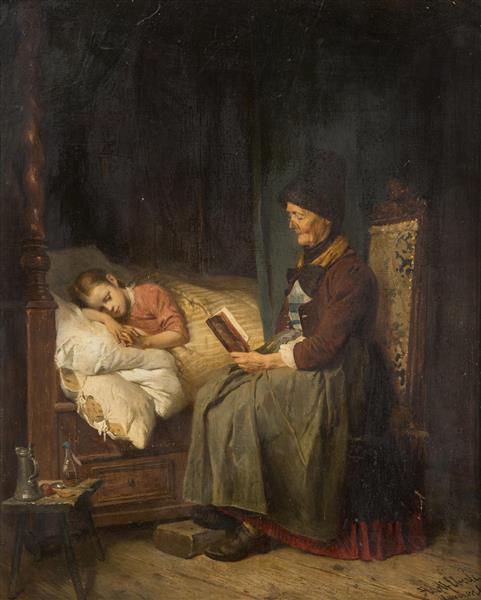 A bedtime story, 1869 - Адольф Эберле