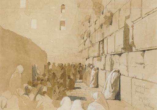 The Wailing Wall, Jerusalem, 1859 - Карл Хаг