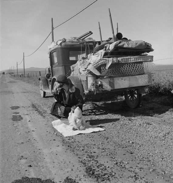 Broke, Baby Sick, and Car Trouble!, 1937 - Dorothea Lange