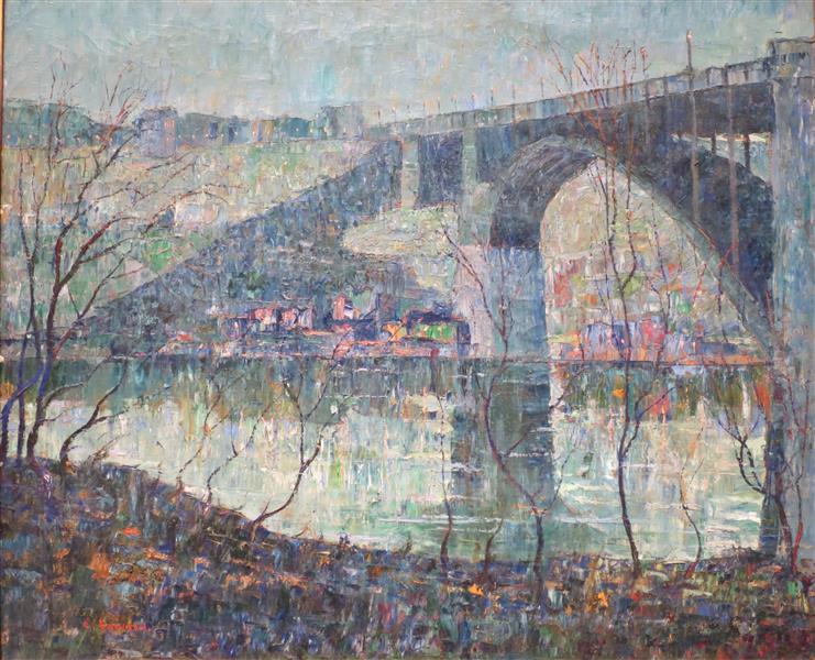 Harlem River, 1913 - Эрнест Лоусон
