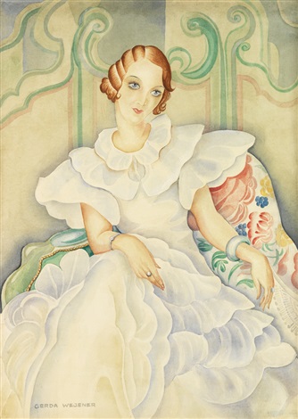 Das Bild Eine Mädchen  Brigette Bergman, c.1920 - Gerda Wegener