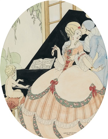 Pierrot with Chanteuse and Satyr, 1918 - Герда Вегенер