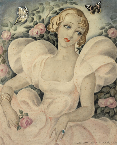 Portrait of a Young Blond Woman, 1933 - Герда Вегенер