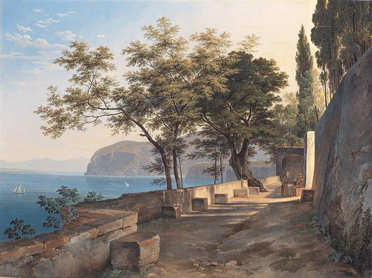 Terrace Of The Capuchin Monastery In Sorrento, c.1823 - 1824 - Heinrich Reinhold