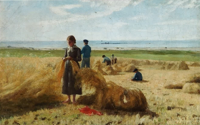 Slåttonn På Kvalbein, Jæren, 1884 - Kitty Lange Kielland