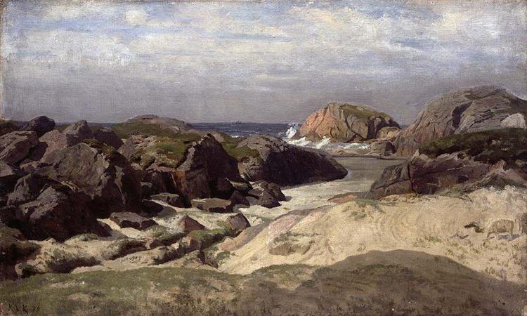 View over the Sea from Ogna, Jæren, 1878 - Kitty Lange Kielland