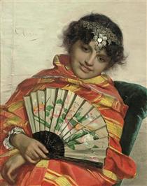 Portrait of a Gypsy Woman - Giovanni Costa