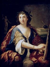 Self-Portrait as Allegory of Painting - Elisabetta Sirani