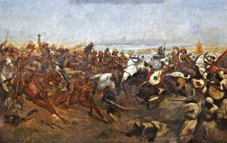 The Charge of the 21st Lancers at Omdurman, 1898 - Richard Caton Woodville Jr.