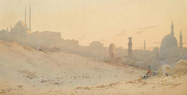 Cairo at Dusk - Augustus Osborne Lamplough