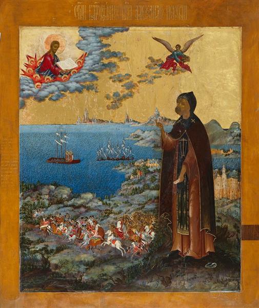 Alexander Nevsky with Scenes from the Life, c.1830 - Orthodox Icons