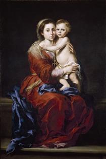 The Virgin of the Rosary - Bartolomé Esteban Murillo