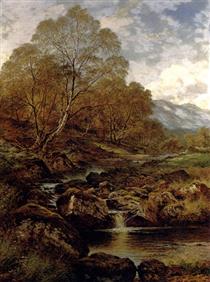 The Stream From The Hills Of Wales - Benjamin Williams Leader