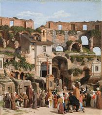 View of the interior of the Colosseum - Christoffer Wilhelm Eckersberg