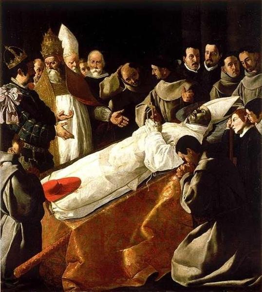A Morte do Santo Boaventura, 1629 - Francisco de Zurbarán