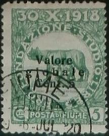 Stamp 5 Cent, 1919 - Leopoldo Metlicovitz