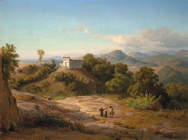 Italian landscape, 1846 - Луис Гурлитт