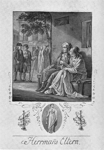 "Hermann und Dorothea", plate 4, 1799 - Franz Ludwig Catel
