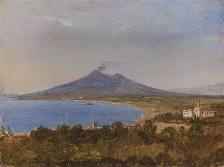 The Gulf of Naples with Vesuvius, c.1820 - Franz Ludwig Catel