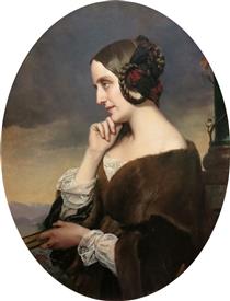 Portrait of Marie d’Agoult - Henri Lehmann