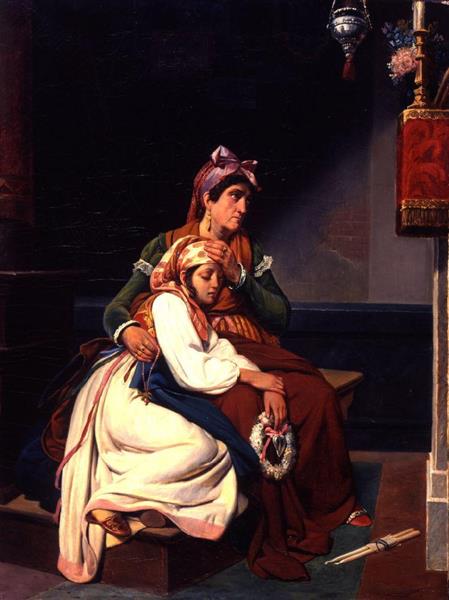 Vow to Our Lady, Italian women in prayer, c.1827 - Jean Victor Schnetz