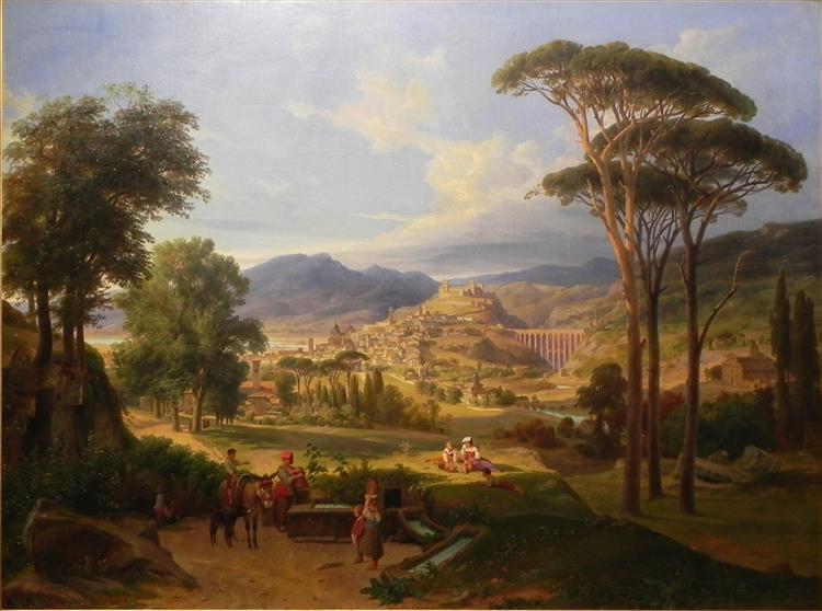 View of Spoleto, c.1840 - August Wilhelm Julius Ahlborn