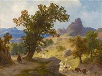 Shepherds below Cervara in Latium - August Wilhelm Julius Ahlborn
