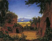 Vesuvius landscape - August Wilhelm Julius Ahlborn