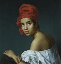 Creole in a Red Turban - Jacques Amans