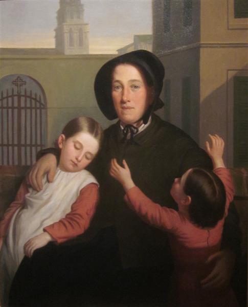 Margaret with two orphans, c.1842 - Jacques Amans