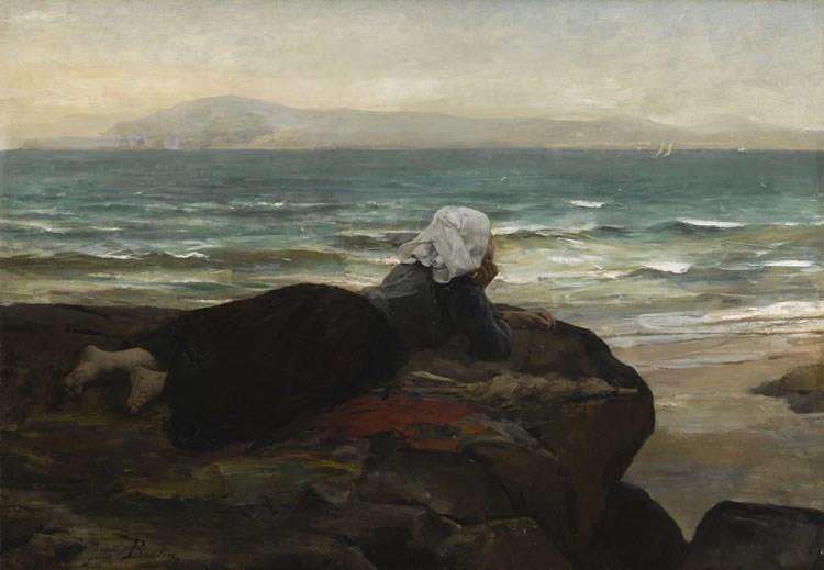 The cliff - Jules Breton