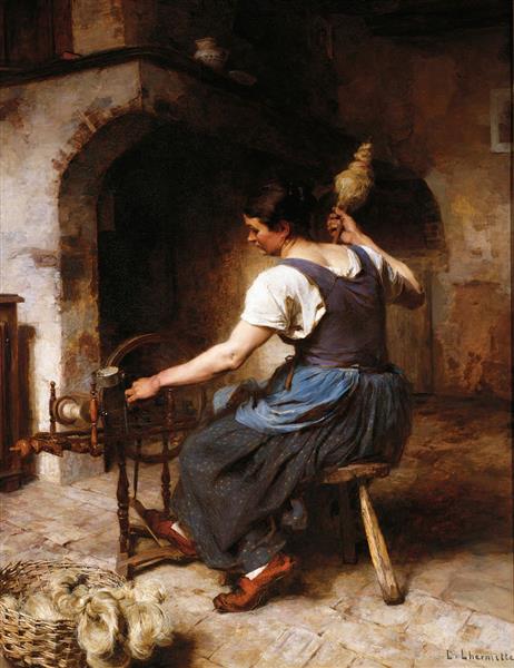 The spinner, 1883 - Léon Augustin Lhermitte