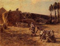 Gleaners, Harvest scenes - Леон Лермитт