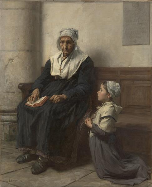 The grandmother, c.1880 - Léon Augustin Lhermitte