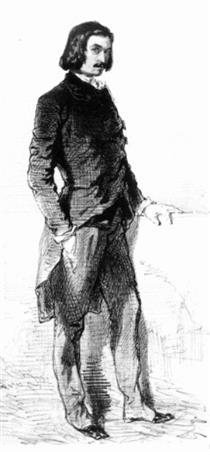 Portrait of French actor Étienne Mélingue (1807-1875) - Paul Gavarni