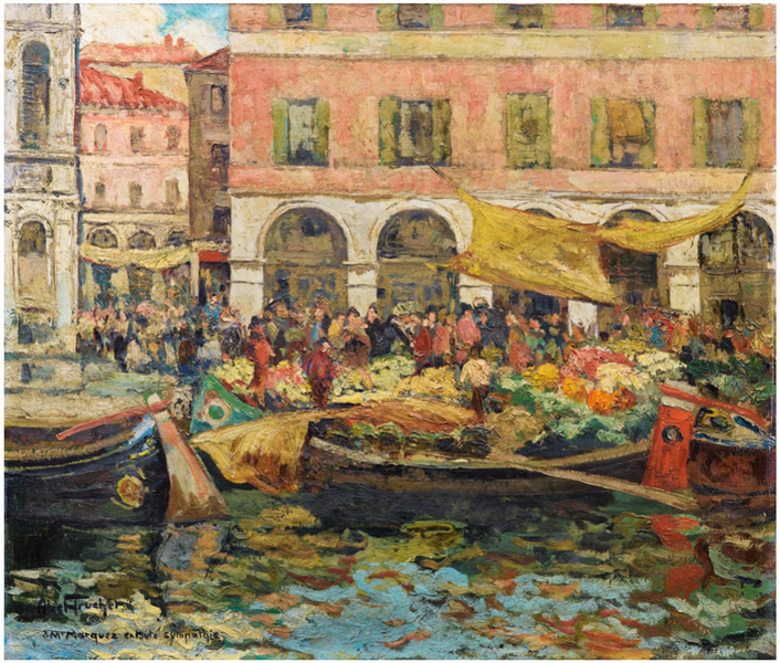 The vegetable market in Venice - Louis Abel-Truchet