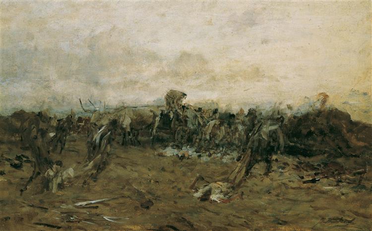 After the battle, c.1850 - c.1860 - Август фон Петтенкофен