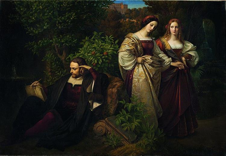 Torquato Tasso and the Two Leonores, 1839 - Karl Ferdinand Sohn