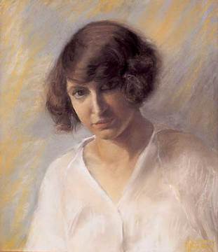 Portrait of a young woman, c.1910 - Cesare Tallone