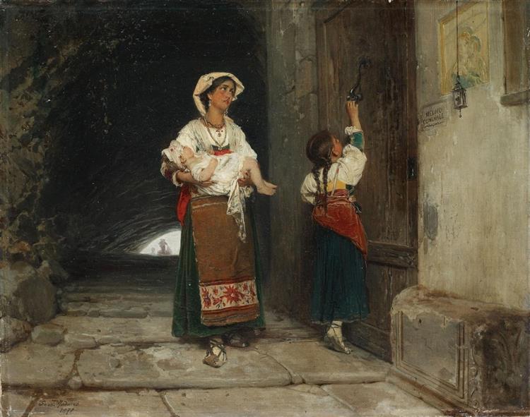 The desperate mother, 1871 - Gerolamo Induno