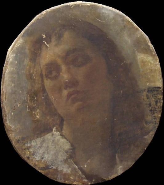 Study of a female head, c.1875 - c.1880 - Франческо Хайес