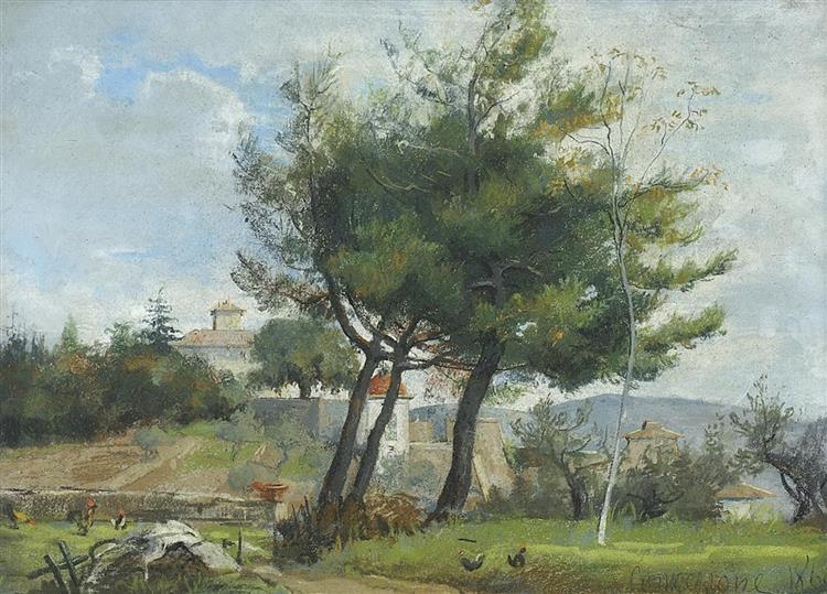 Landscape, 1860 - Сильвестро Лега