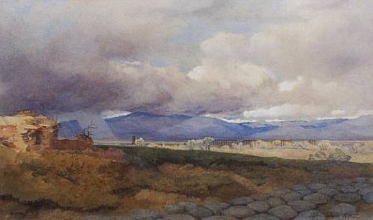 Storm on the Roman Campagna - Alfred Downing Fripp
